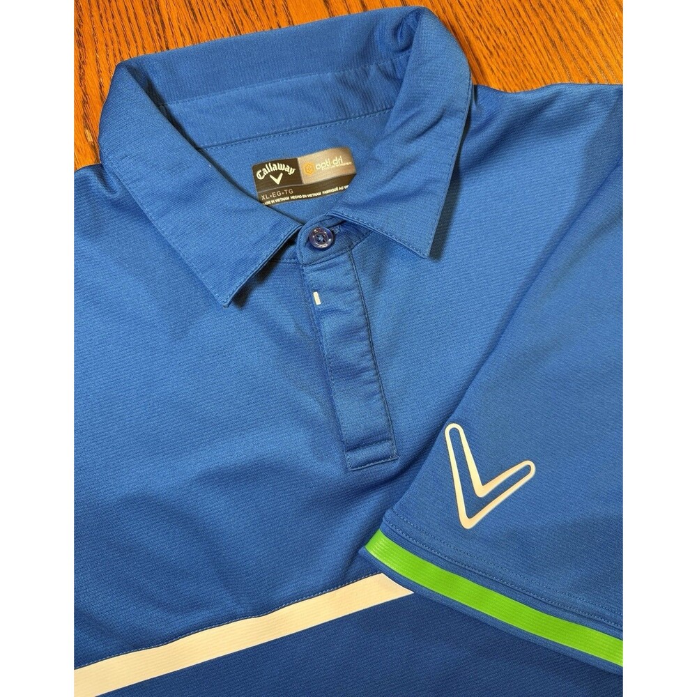 Callaway Opti-Dri Golf Polo Shirt Mens Extra Large Blue Short Sleeve